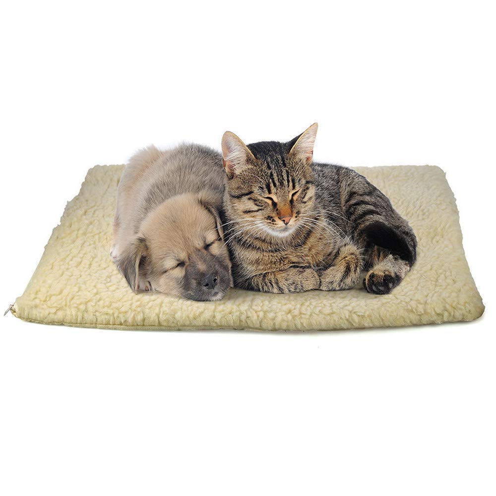 Fenleo Self Heating Pet Bed Mat Soft Self Warming Dog Bed - Crate Pad for Dogs and Cats - Medium Small Dog Bed with Reflective Core - Puppy Bed - 35.4" x 25.2"