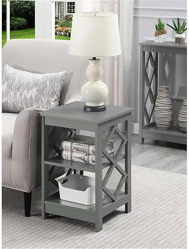Miniatura 2 de Convenience Concepts Mesa auxiliar de diamante, gris Gris,Negro -,Blanco