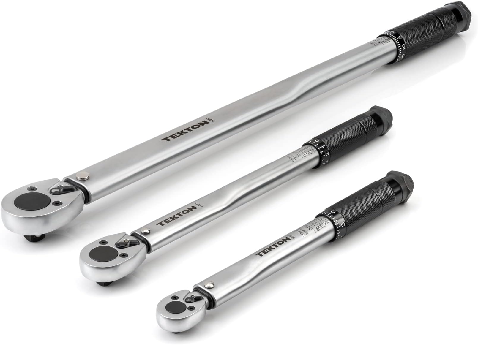 TEKTON 1/4, 3/8, 1/2 Inch Drive Micrometer Torque Wrench Set (3-Piece) | TRQ99901