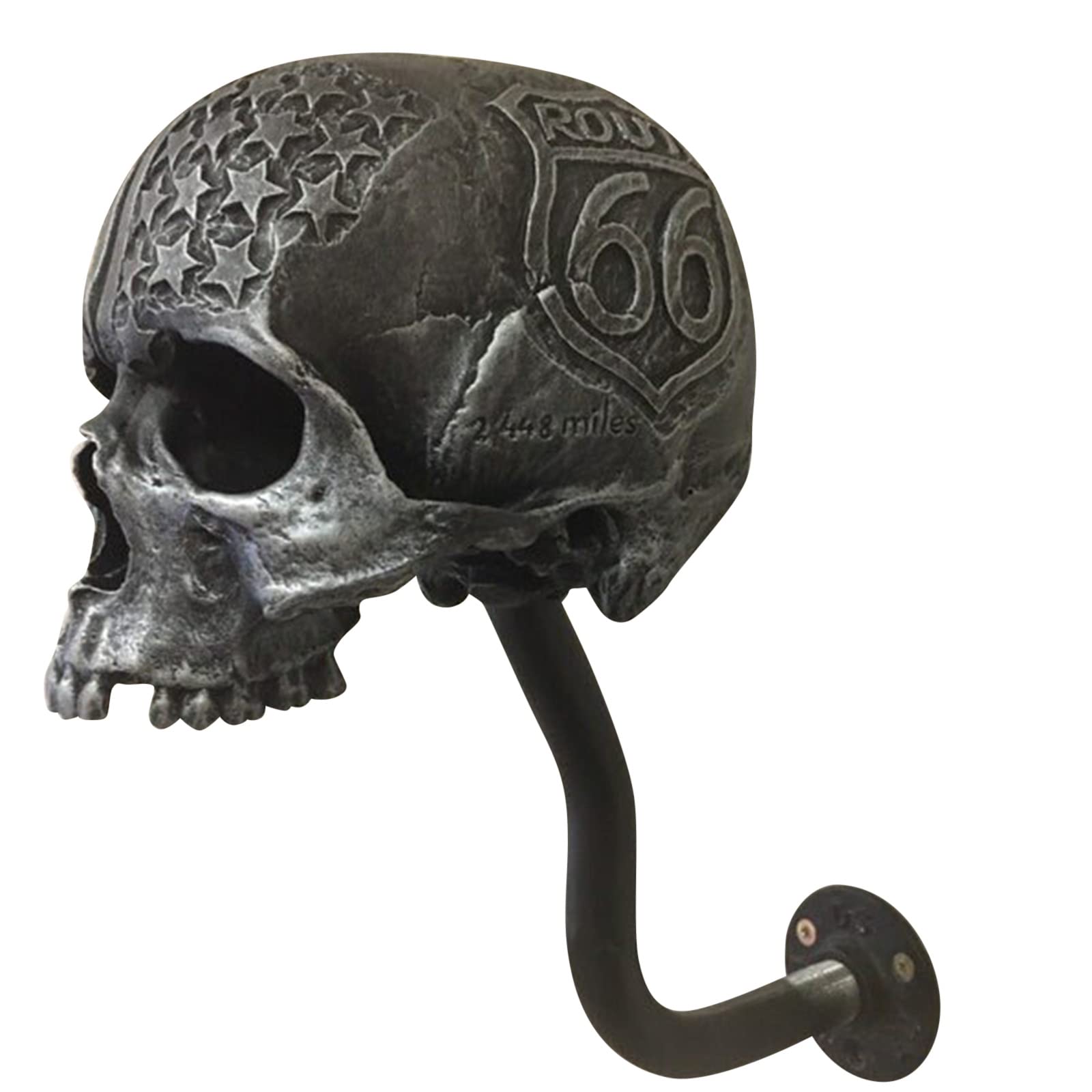 Porte-casque Moto En Forme De Crâne - Décoratif Et Pratique - En Résine Solide - Pour Mur, Bureau, Salon - 9