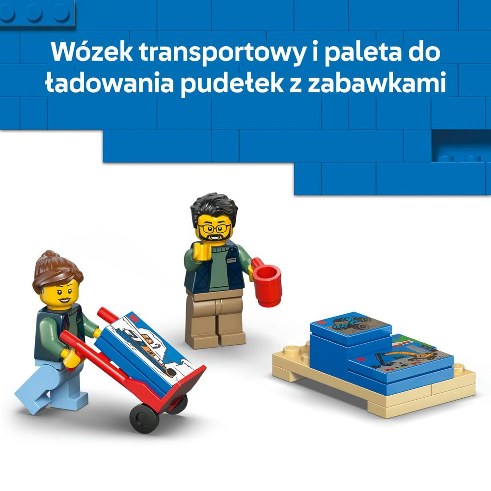 LEGO City Furgonetka LEGO, zabawka dla dzieci od 6 lat, klocki konstrukcyjne z pojazdem i dwiema minifigurkami, pomysł na prezent dla 6-latka, dla chłopca i dziewczynki na urodziny 60500