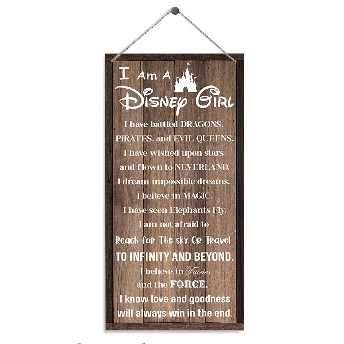 Inspirational Gift Wooden Sign, Birthday Gift for Her, Decorative Wood Hanging Wood Plaque, Girls Bedroom Decor, Women Home Office Decoration, Wall