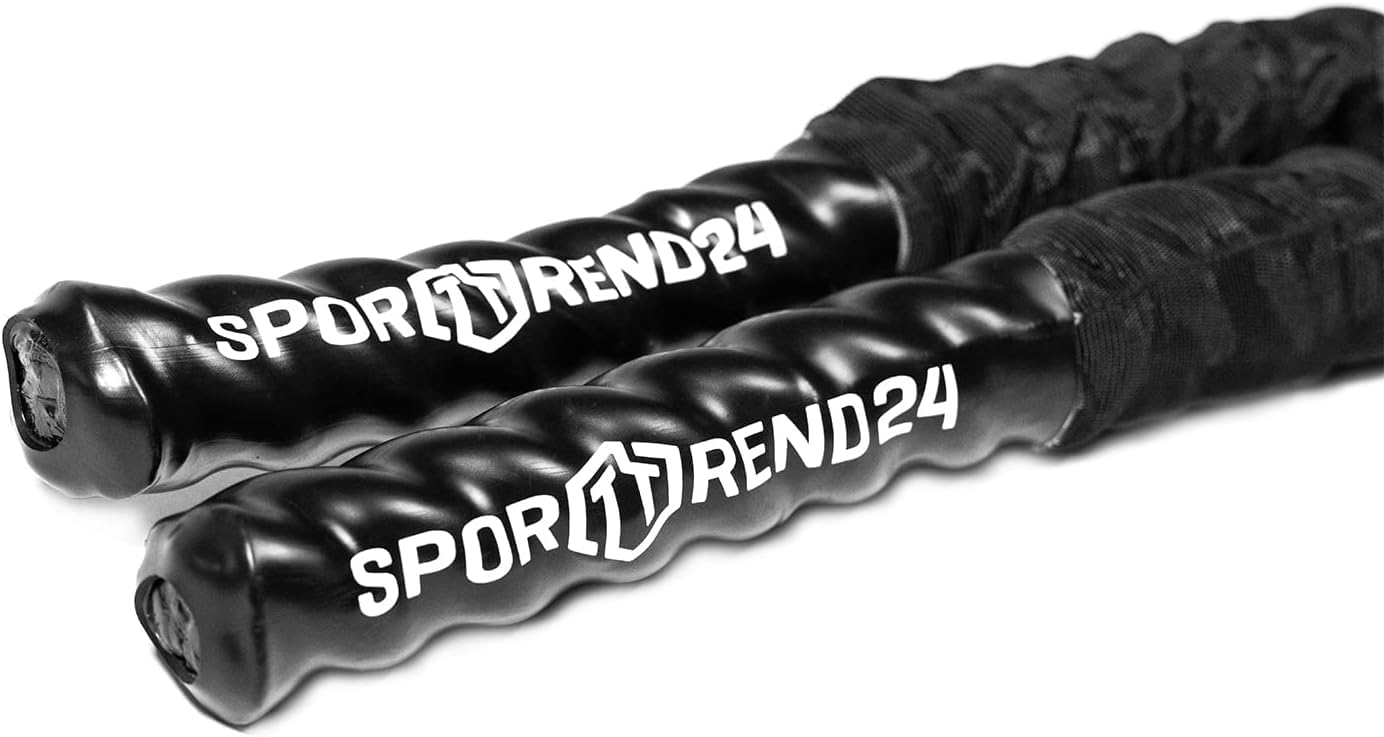 Sporttrend 24® Battle Rope 9m, 12m, 15m, Ø38mm und Ø50mm | Trainingsseil, Fitnessseil, Sportseil Schlagseil