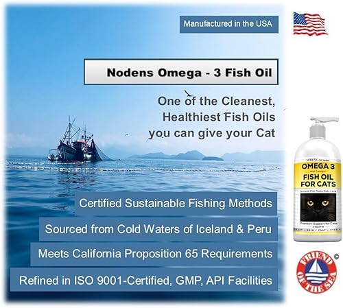 Miniatura 4 de Omega-3 para gatos, suplemento de ácidos grasos EPA+DHA naturales para gatos, piel clara y pelaje brillante, inmunidad mejorada, apoyo articular,