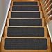 Stair Treads Collection Indoor Skid Slip Resistant Carpet Stair Tread Treads (Dark Grey, Set of 13 (8 in x 30 in))