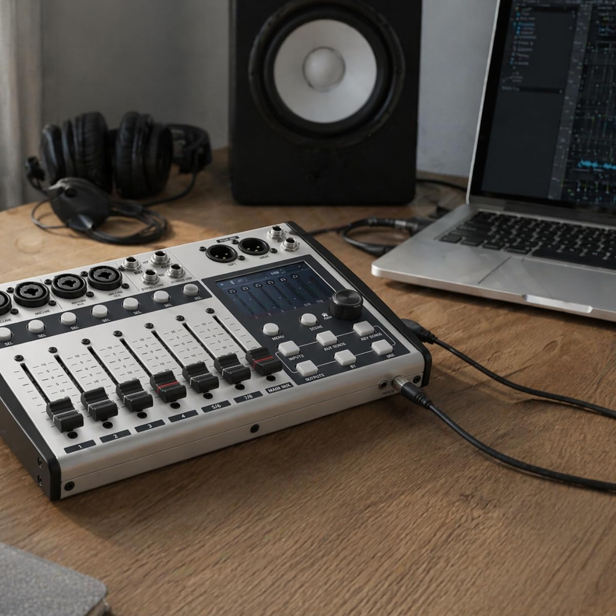 Mezclador digital Thornton DM08X, 8 canales, pantalla táctil, interfaz de audio USB, DSP, control Wi-Fi, Bluetooth