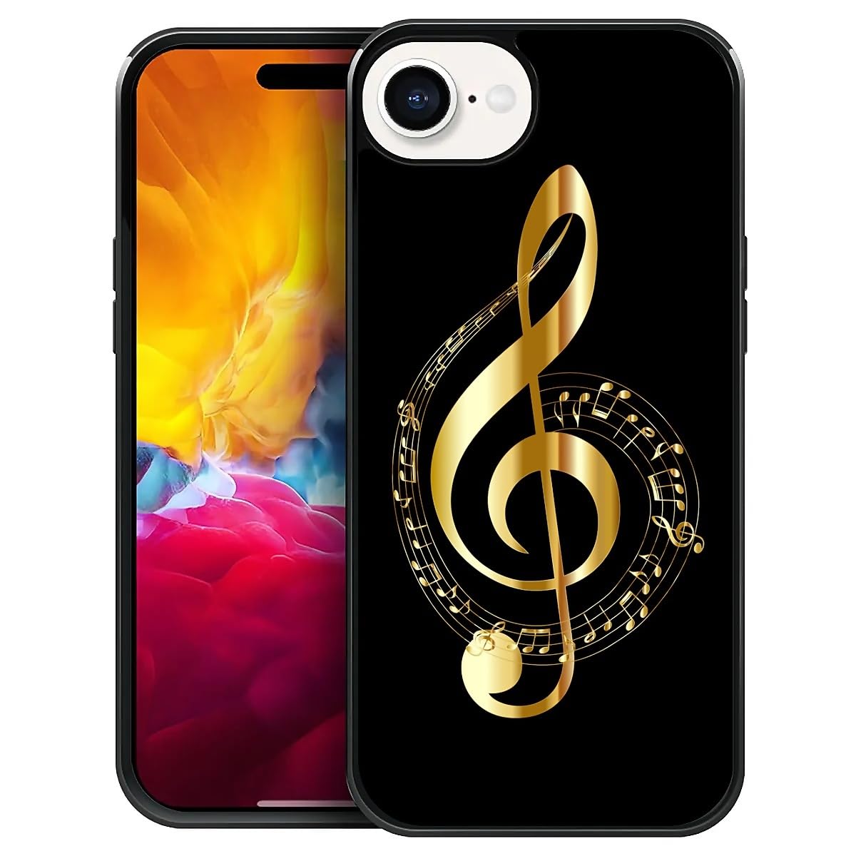 ZHEGAILIAN Compatible with iPhone 16e Case,Pattern Design Hard PC Back Cover Non-Slip Shock Absorption Soft TPU Protective Case for iPhone 16e