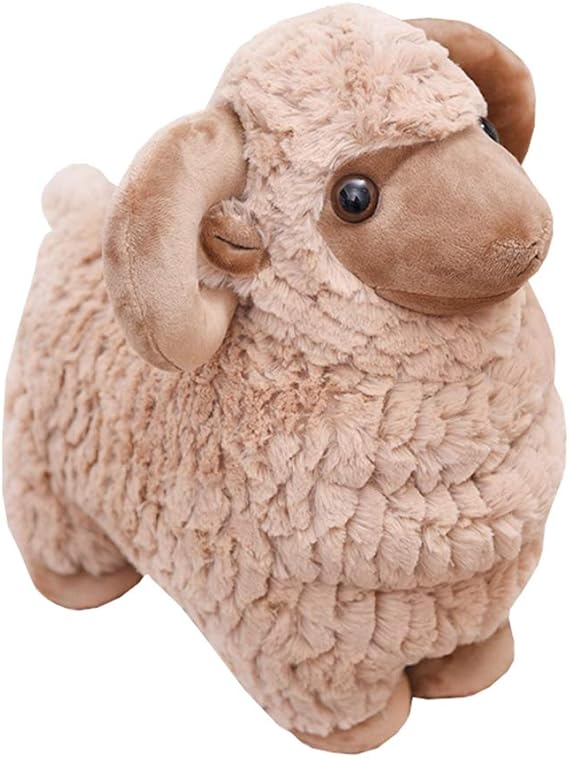 羊 ひつじ ぬいぐるみ 抱きまくら かわいい ふわふわ もちもち 子供 赤ちゃん おもしろ お誕生日プレゼント 縫い包み クッション 癒し系 彼女彼氏へ クリスマス インテリア 寝添え おもちゃ ギフト 店飾り ブラウン 27cm ぬいぐるみ おもちゃ Amazon