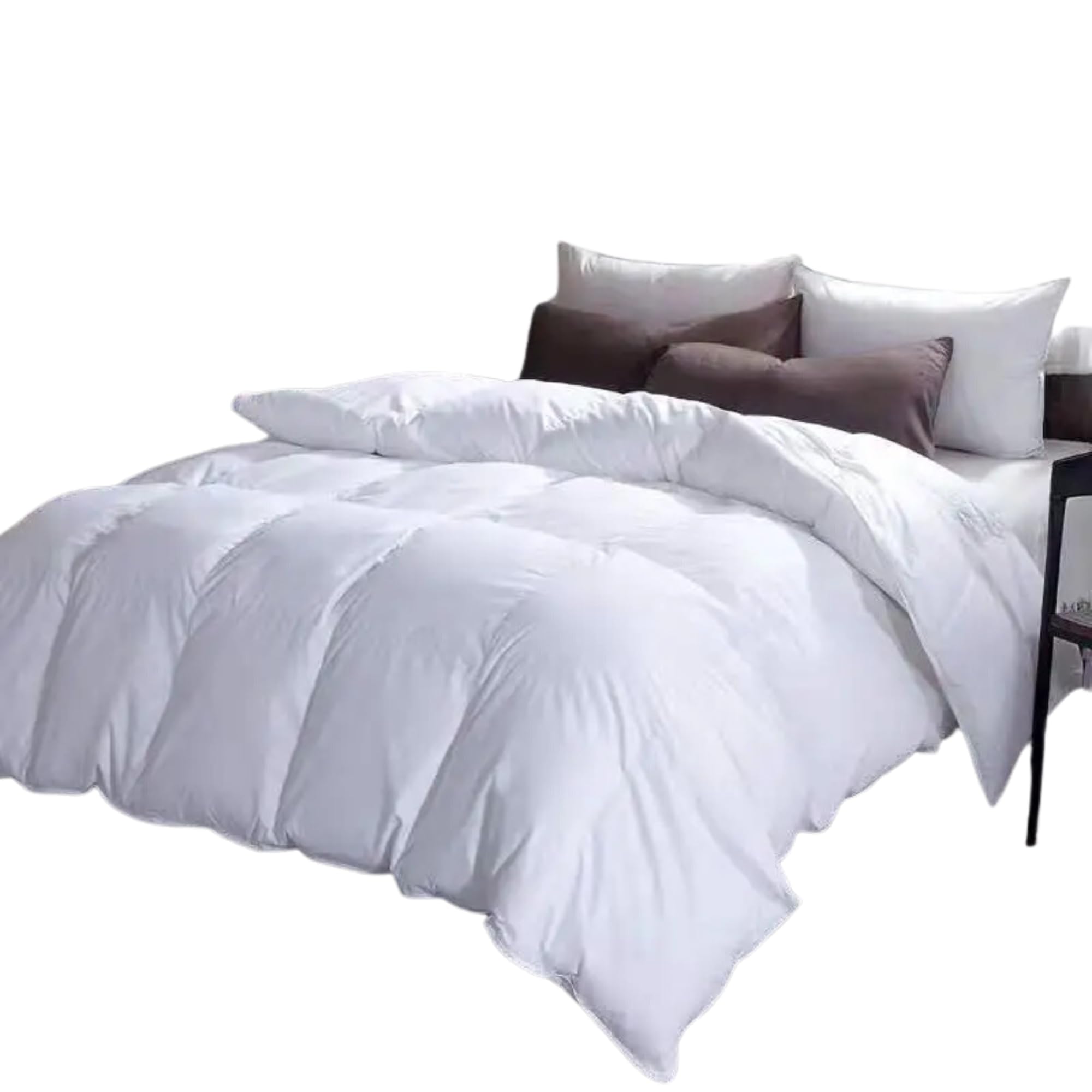 Edredón nórdico de plumón de ganso blanco de 220x240 cm para cama king