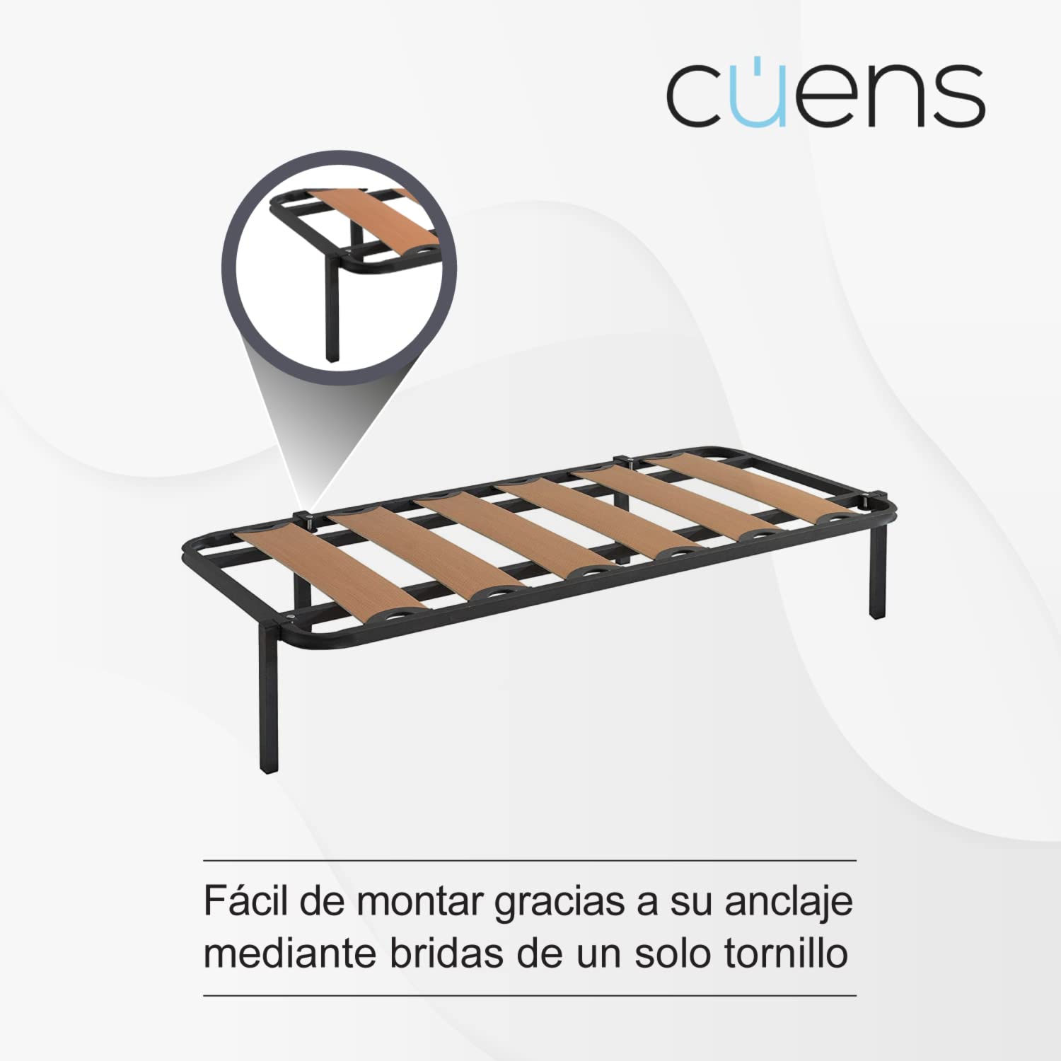 Juego de 4 Patas Nido Parte Alta para somier 40 x 30 - Metálicas y rectangulares - Ideales para Cama Nido - Cuens