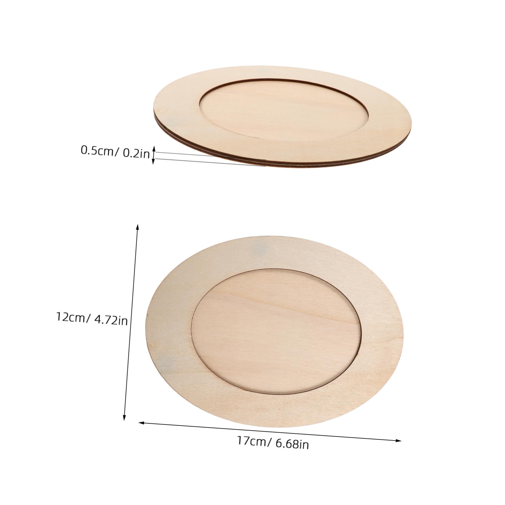 ifundom Paint Your Own Diy Wooden Frames Oval Stand Frames for Boys and Girls Unfinished Craft for Education