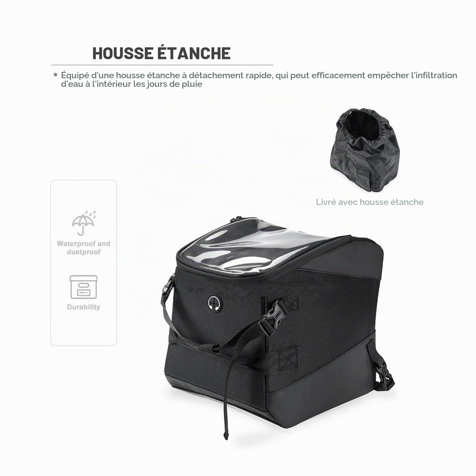 Sac Arrière moto pour NSS, FORZA, XADV, 750 X, ADV 750, FORZA750 Accessoires Rangement Moto Scooter Tunnel Réservoir Bagage