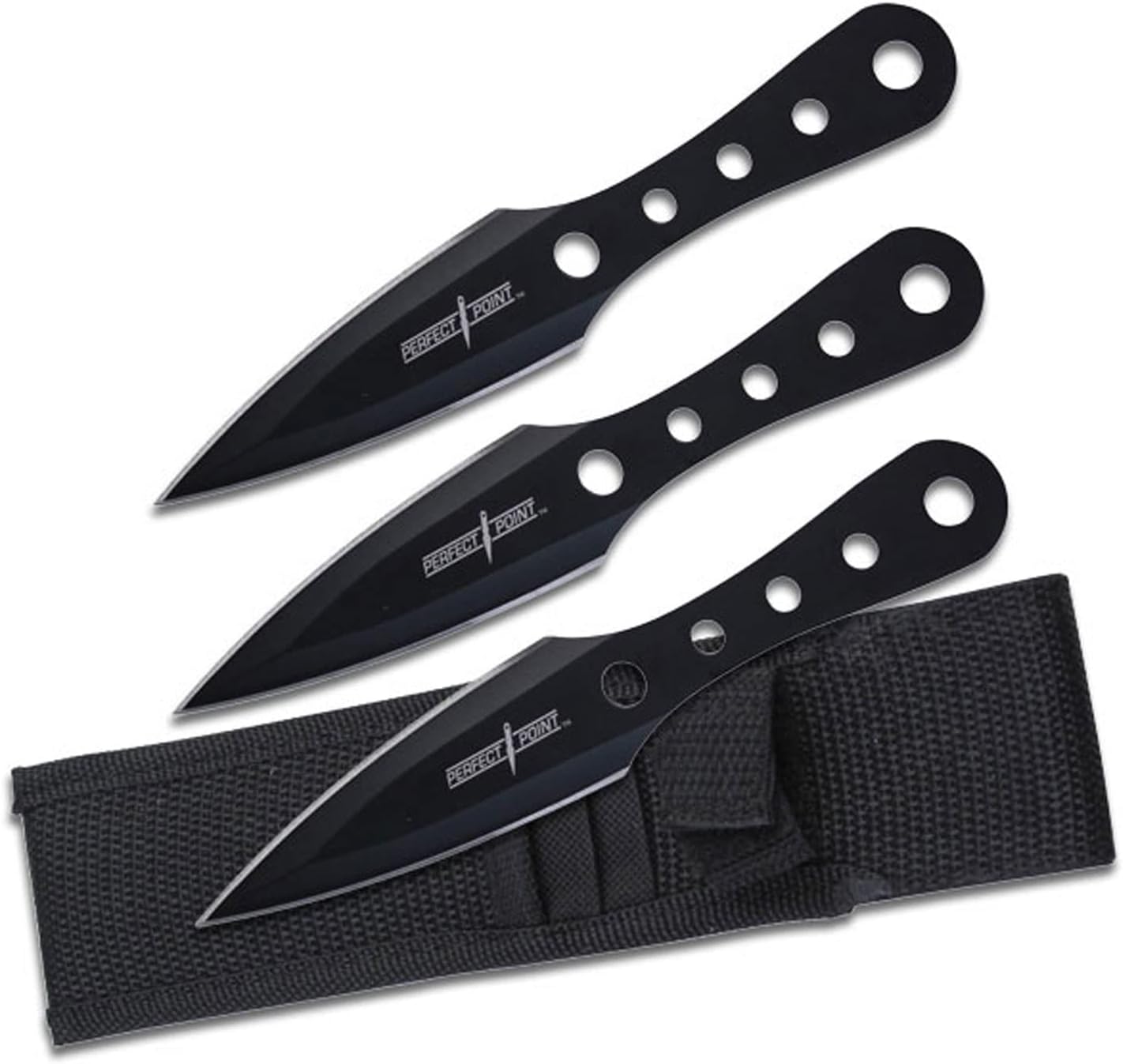 Perfect Point Throwing Knives Set of 3 Black Oxidized
