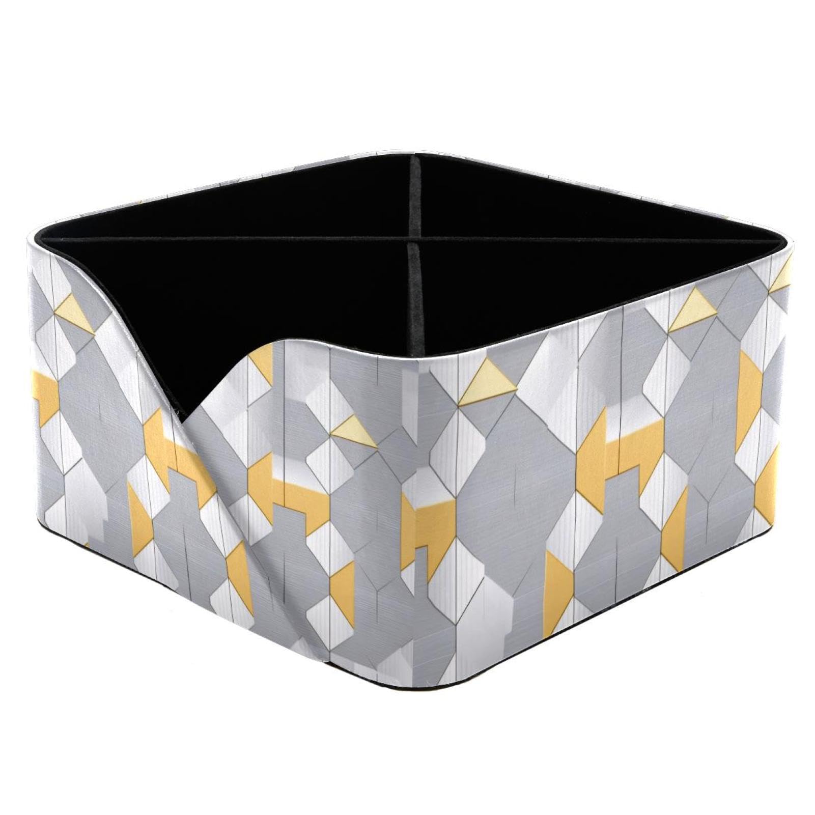 Porte-stylo rectangulaire haut de gamme, organiseur géométrique luxe or et argent