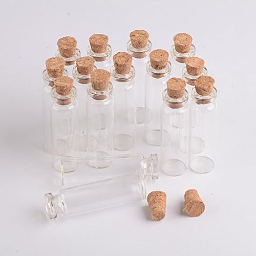 Miniatura 7 de 100 mini botellas de vidrio colgantes de 0.08 onzas líquidas con corcho para decoración de botellas pequeñas, frascos de manualidades, frascos de