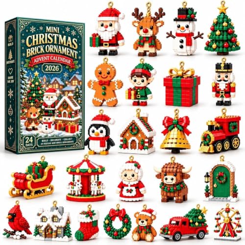 Calendrier De L'Avent 24 Jours Avec 3D Mini Brique De NoëL 2026