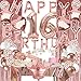 Sweet 16 Party Decorations, Rose gold 16th Birthday Decorations for Girls, Happy Birthday Banner, Curtains, Cake Topper, Bday Sash and Crown, Balloons for Her Sixteen Years Birthday