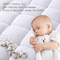 Vista 4 de EASELAND King Size Mattress Pad Pillow Top Mattress Cover Quilted Fitted Mattress Protector Cotton 8-21" Deep Pocket Cooling Topper