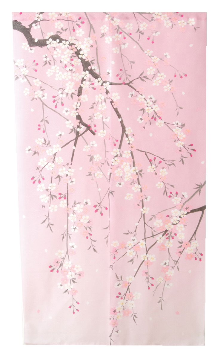 Amazon.co.jp: のれん 暖簾 「 しだれ桜 」【IT-DM】サイズ：約85