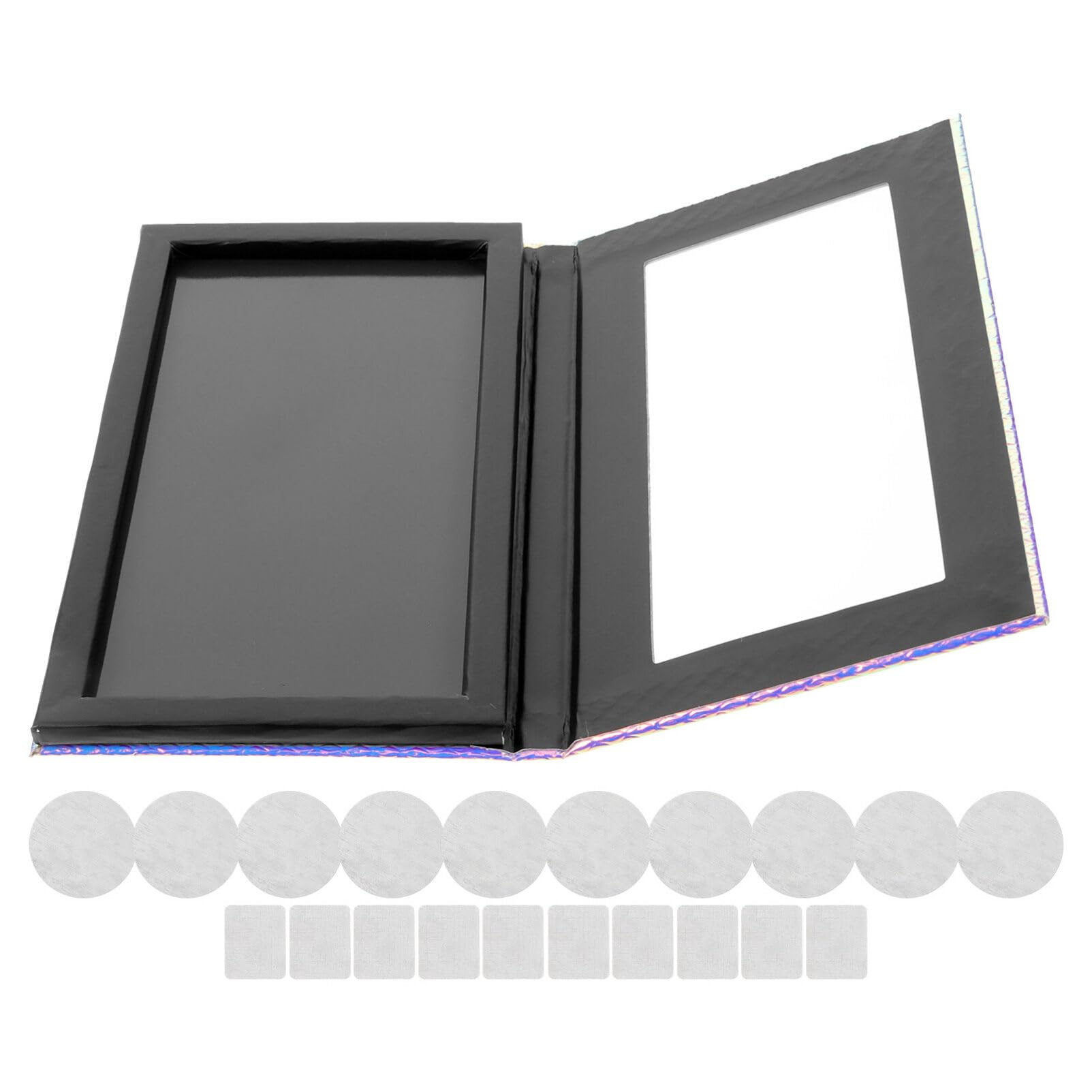 magnetic palette empty makeup palette set with empty square round metal pans empty magnetic eyeshadow palette pan container for eyeshadow lipstick blush