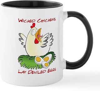 CafePress Wicked Chickens Lay Deviled Eggs Mugs 11 oz (325 ml) Ceramic Coffee Mug