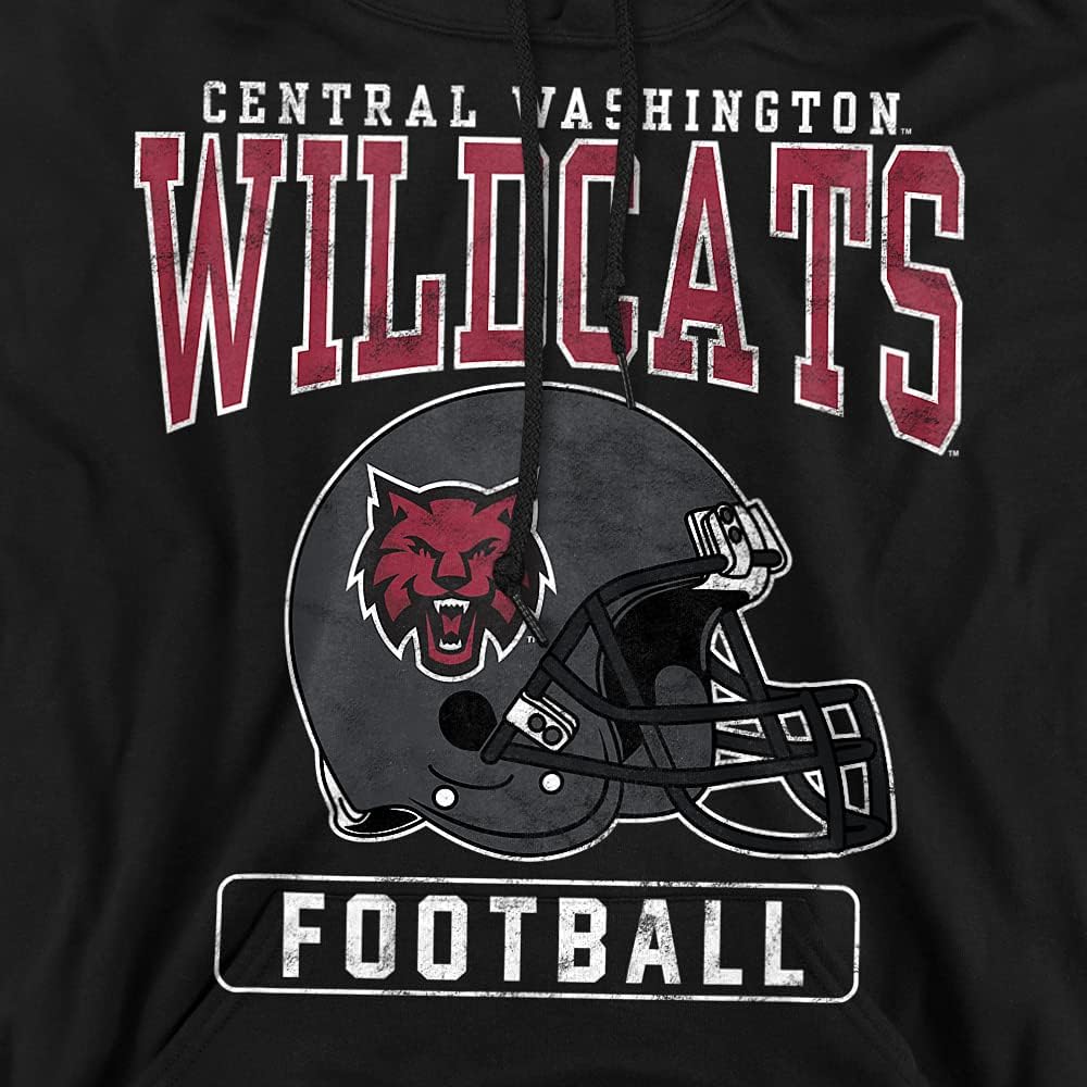 Central Washington University Official Football Helmet Unisex Adult Pull-Over Hoodie