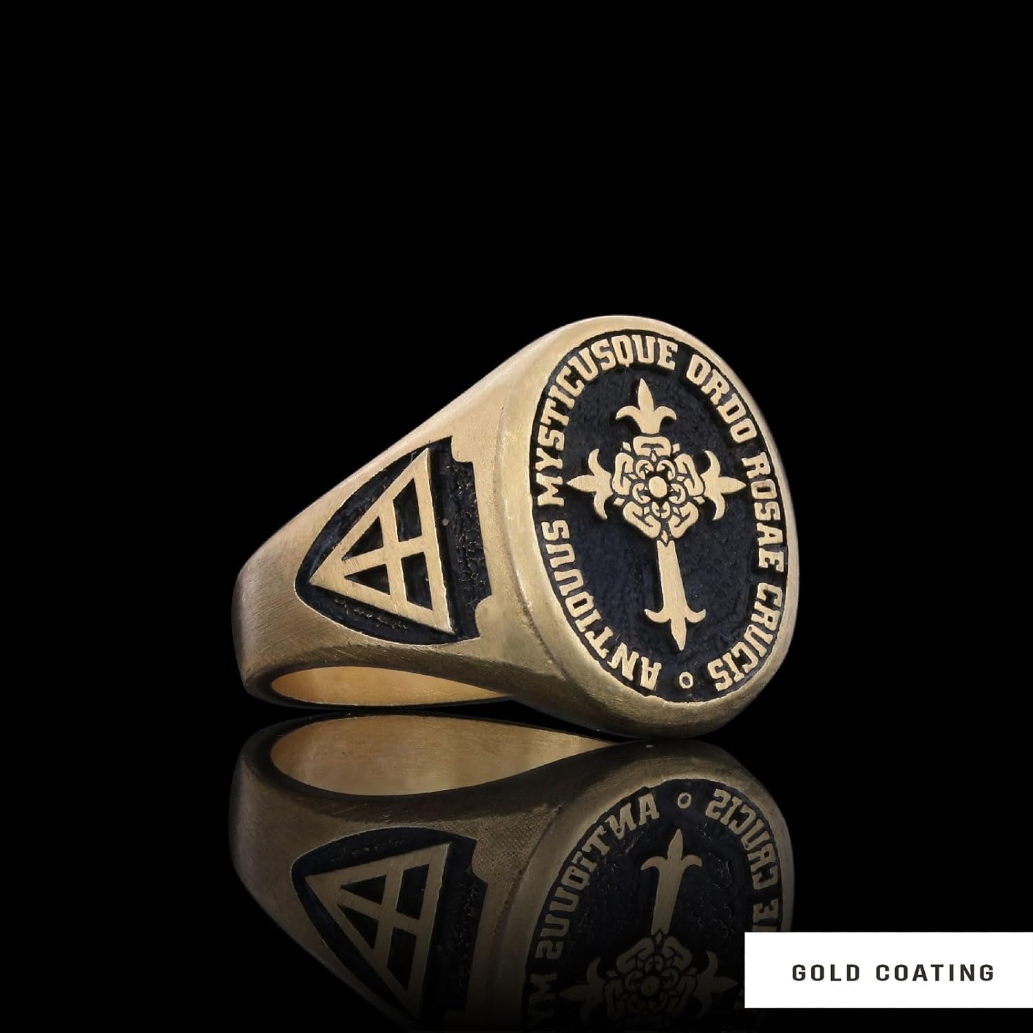 Amorc Membership Ring, Rousea Crucis Order Ring, Sterling Silver, 19mm, 19g, Handmade