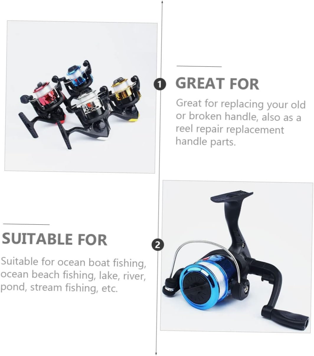 2Pcs Fishing Reel Handles Replacement Parts Easy to Install Crank Grip for Fishing Reel Accessories Suitable for Ocean Lake River and Stream Fishing