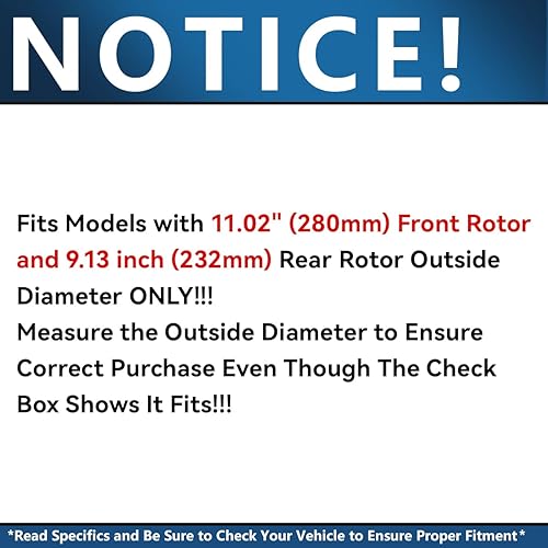 Miniatura 3 de Detroit Axle - Kit de frenos para Volkswagen Beetle Golf City Jetta Frenos de Disco Rotores Pastillas de Freno de Cerámica Reemplazo  Rotores