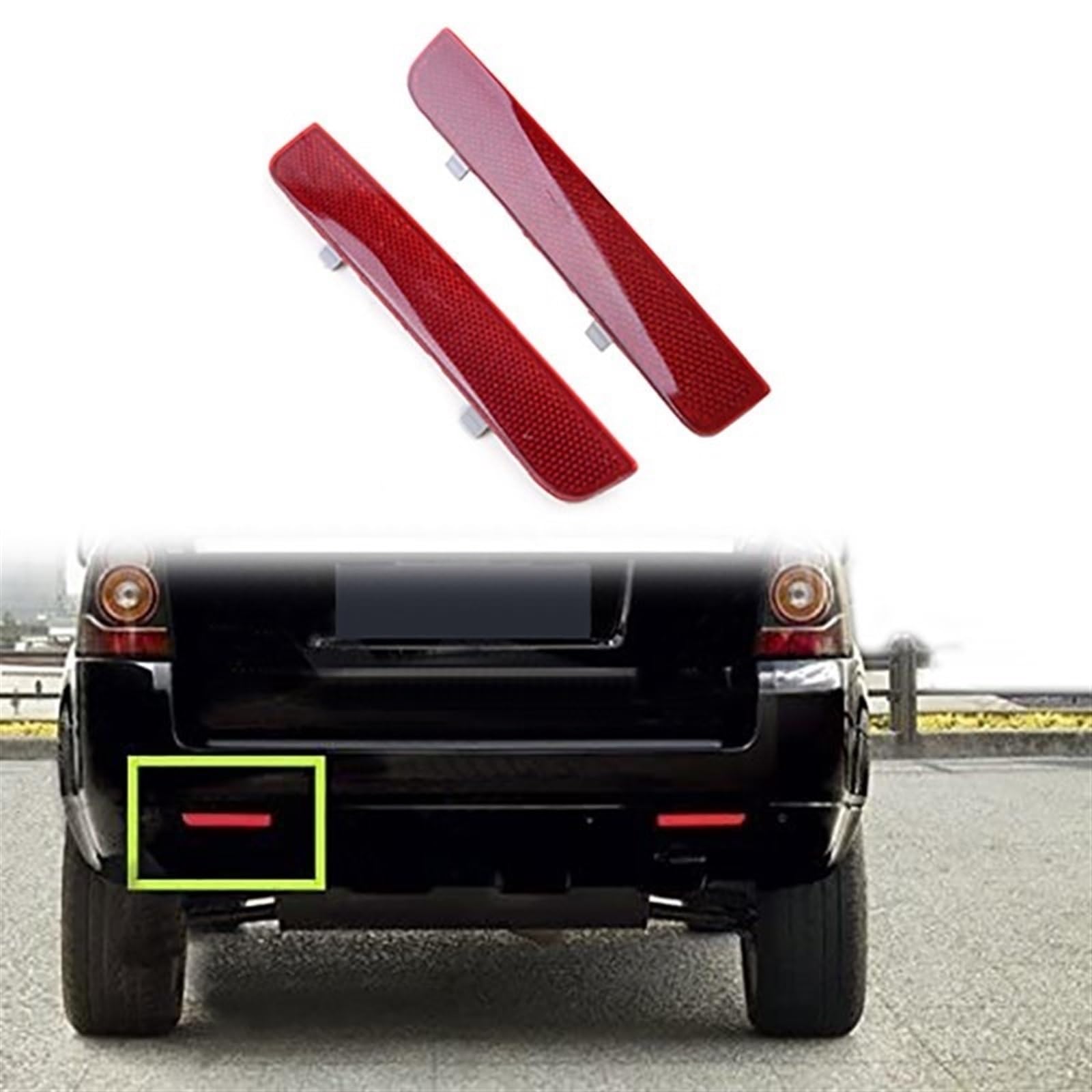 Lampada Fanale Posteriore Per Range Per Rover L322 2003-2012 Per Freelander 2 / LR2 2008-2013 1 paio di riflettori per paraurti posteriore auto LR006349 LR006348