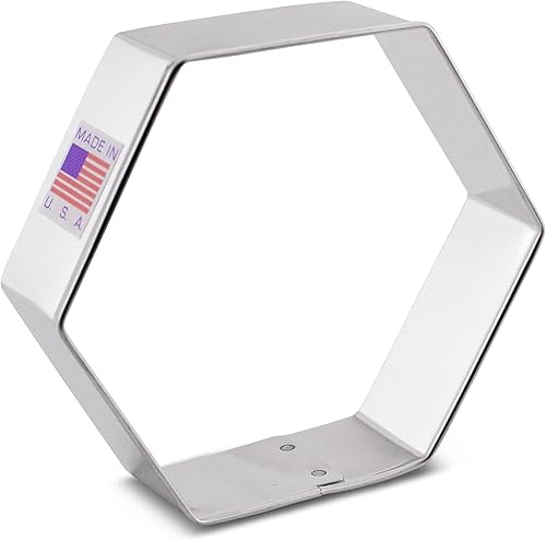 Miniatura 4 de Ann Clark Cookie Cutters Cortador de galletas hexagonal, 3.5 pulgadas, fabricado en Estados Unidos