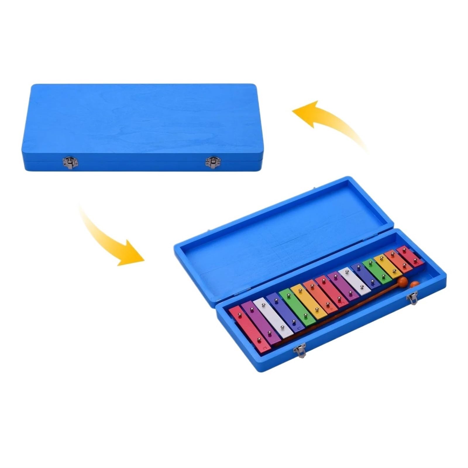 Strumento Xilofono Xilofono Glockenspiel A 15 Tasti Strumento A Percussione Musicale Colorato Con Custodia