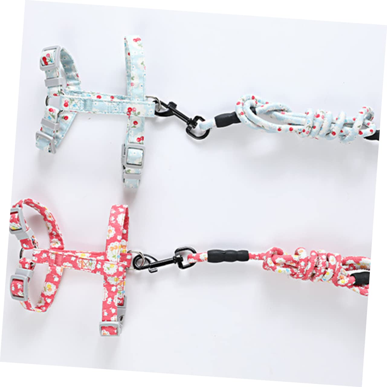 FRCOLOR 3stücke Einstellbares Katzen-Geschirr Mit Bequemer Baumwollgurt Im Blumenmuster Für Und Outdoor-aktivitäten