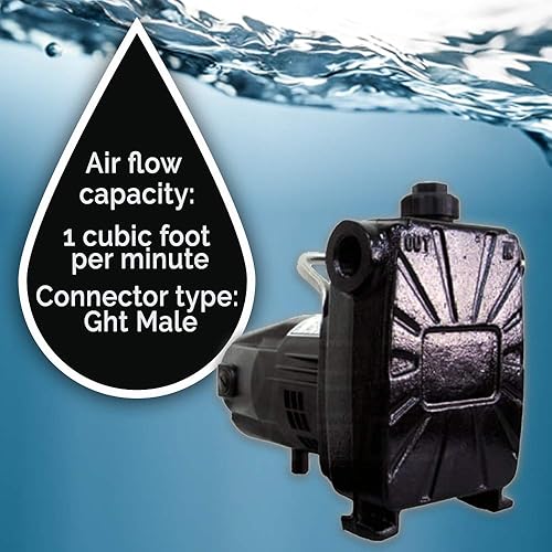 Miniatura 8 de Barnes 134678 Modelo BT50 Bomba de Transferencia, 1/2 CV, 120V, 1 Fase, 3/4" GHT Descarga Vertical, 120' Cabezal, Manual