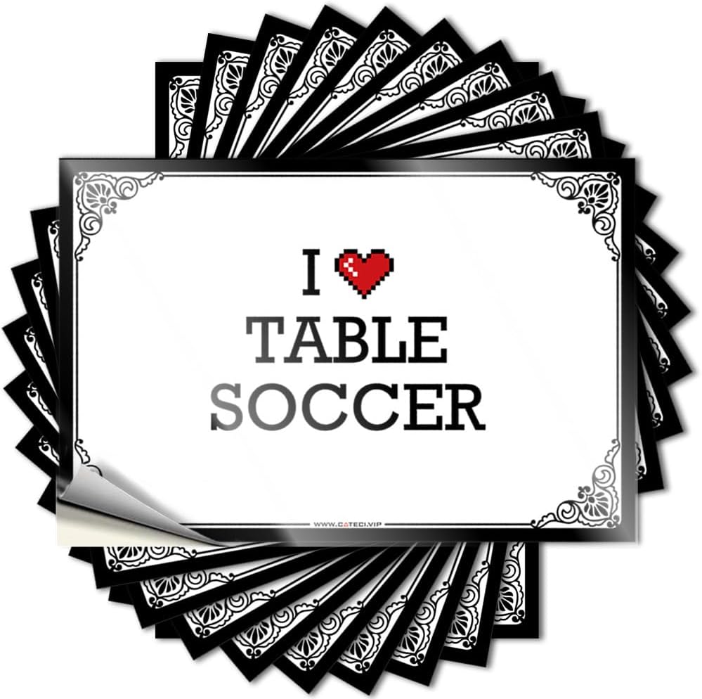 Autumn Funny Sticker Aesthetic Decals, Lake Cute Pattern Design for Race Notebook | Case Removable Vinyl I Love Table Soccer(6X9CM)