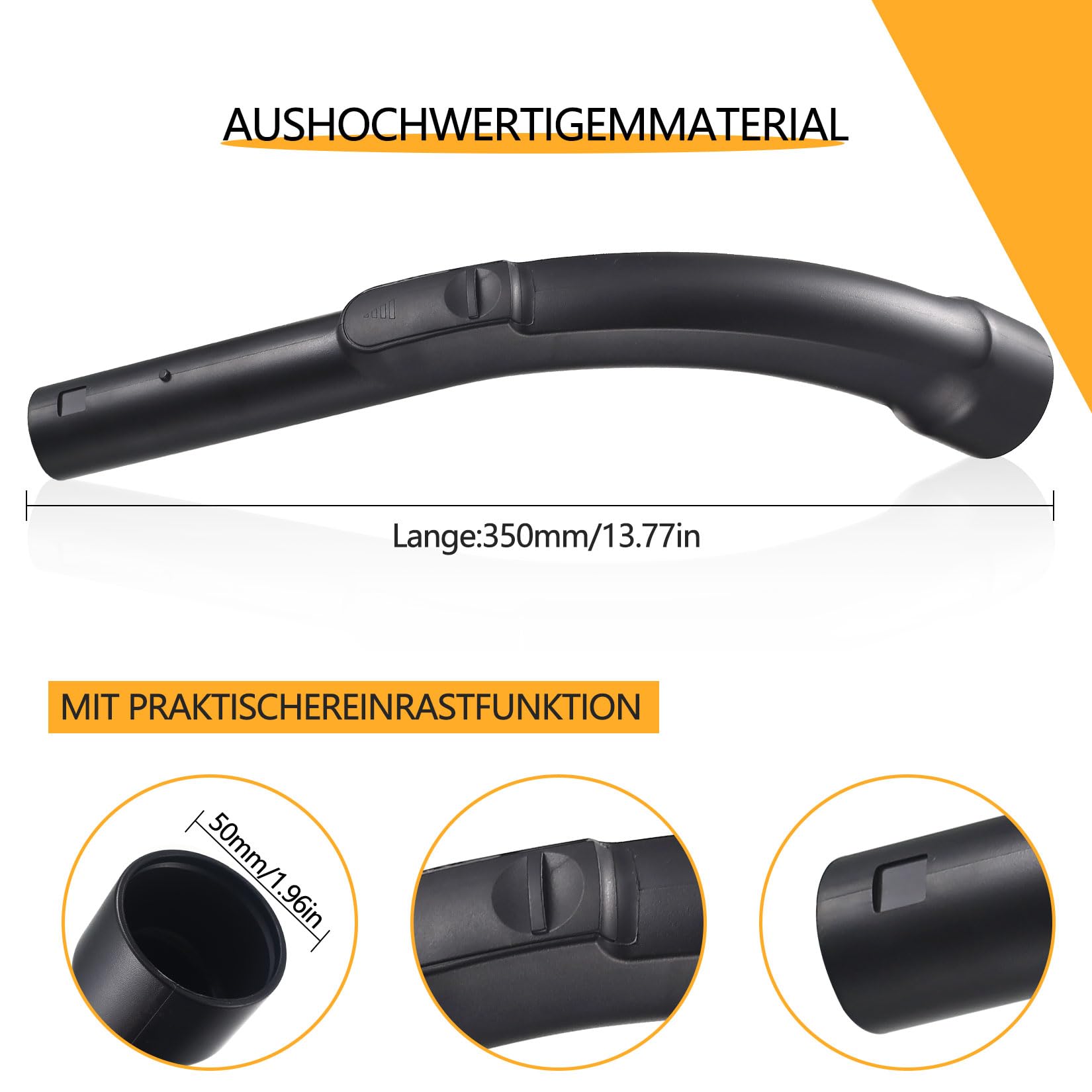 Poignée De Tuyau Flexible Incurvée Pour Aspirateurs Miele – Remplacement Facile Et Compatible - 6