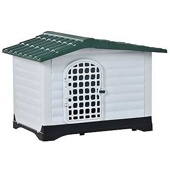 屋外中型犬用犬小屋 ペットハウス Amazon | BTM 犬小屋 屋外用 犬舎 室外 中型犬用 大型犬用 ドア