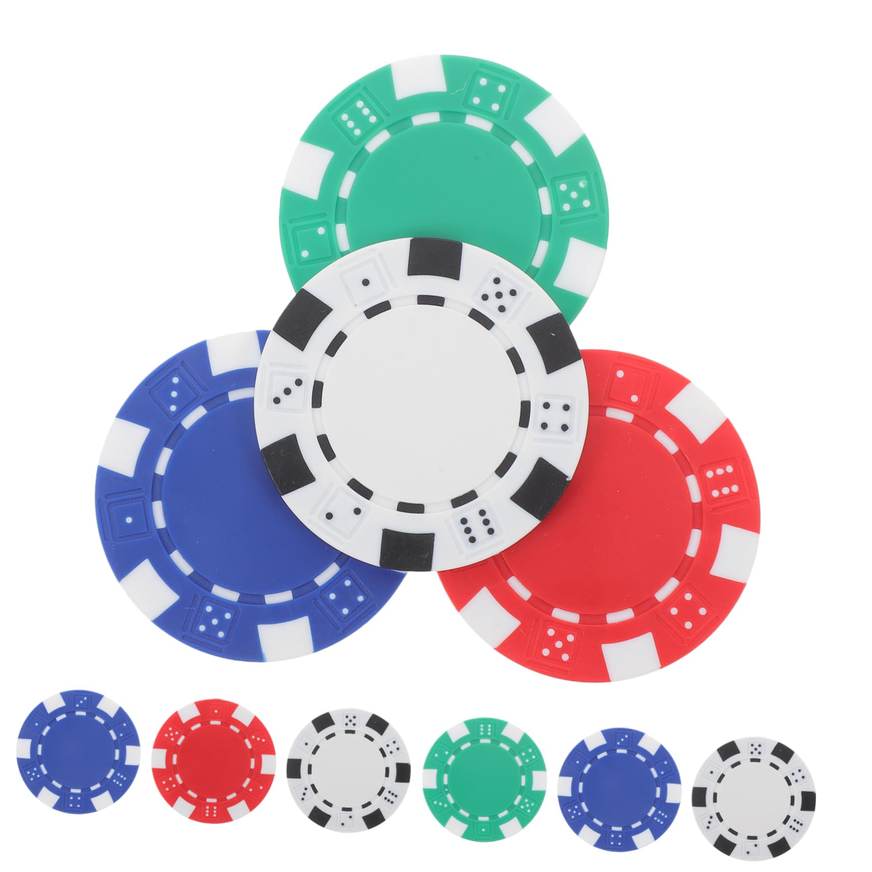 HOOTNEE 40pcs Plastic Poker Chips Creative Tokens for Games and Lightweight Easy to Identify for and Learning Activities