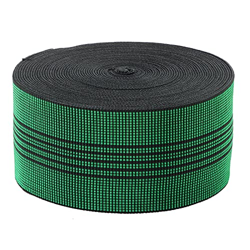 NATGAI Sofa Elastic Webbing, 40ft x 3inch Chair Webbing, Stretch Latex Band for Furniture Repair DIY, Upholstery Webbing Material Replacement, Stretchy Spring Alternative (5 Stripes)