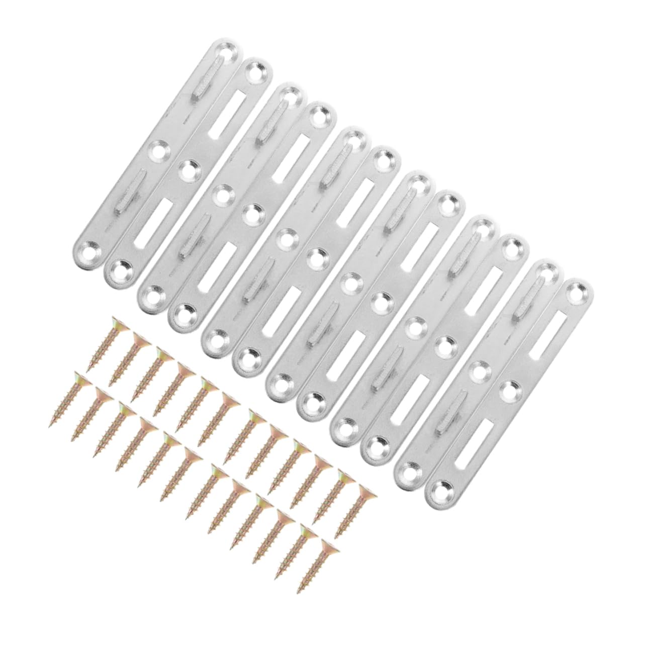 Cabilock 6Sets Bed Rail Connecting Fittings Heavy Duty Bed Frame Hardware Brackets for Wood Bed Rails Versatile Compatibility with Headboard Footboard Easy Installation