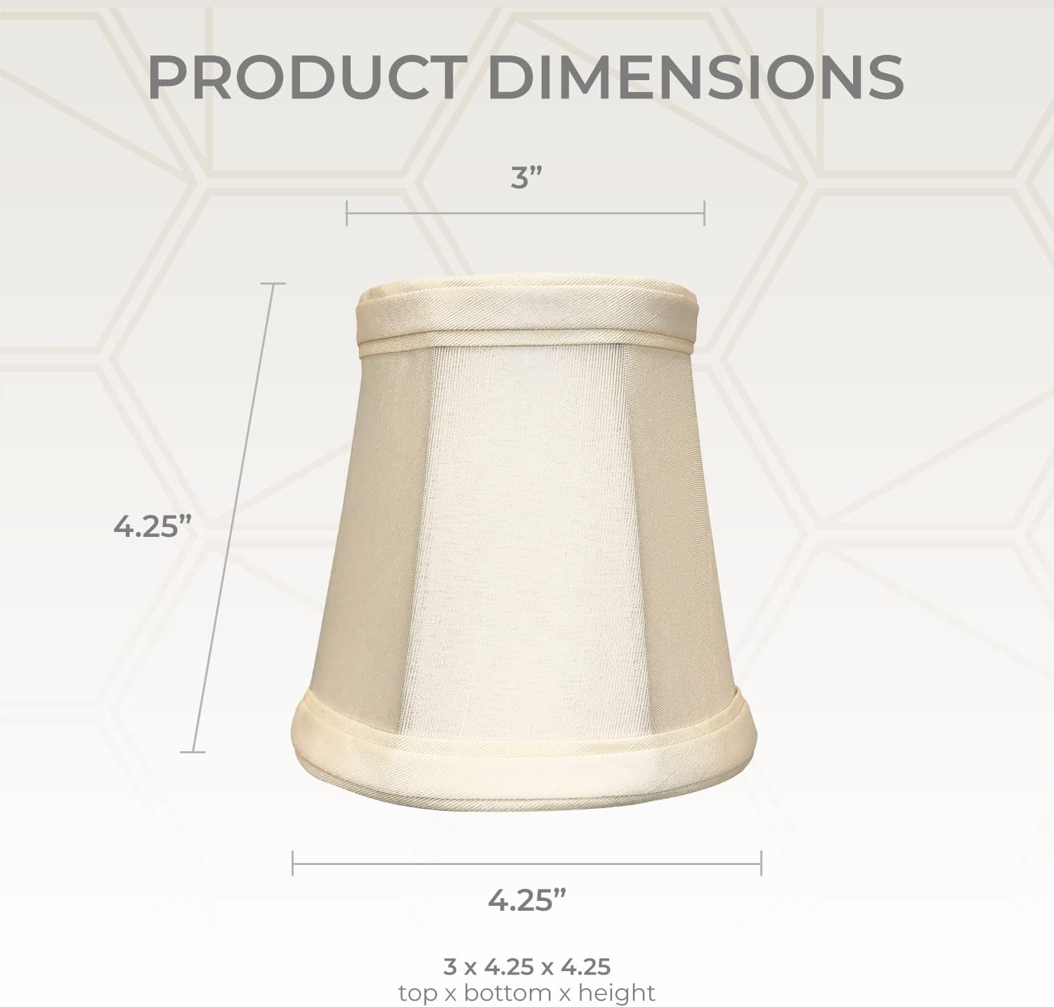Royal Designs, Inc. Empire Chandelier Shade with Flame Clip Fitter,CS-102EG-6, Eggshell, 3 x 4.25 x 4.25, Pack of 6