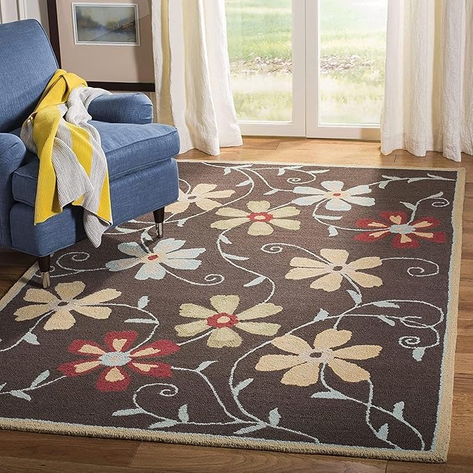 Handmade Tufted Wool Carpet – Premium Thick Embossed Geometric Design Rug for Living Room, Bedroom & Hall (Multi 18, 7 x 7 Feet Square)-image-25