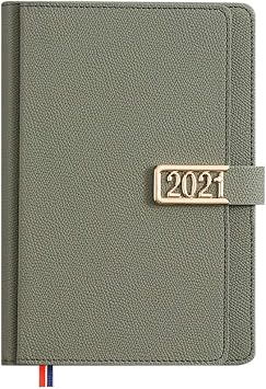 Journal Thickened Buckle Business Record Notebook Simple Literary Exquisite Notepad Portable Home School Office Supplies Color Green
