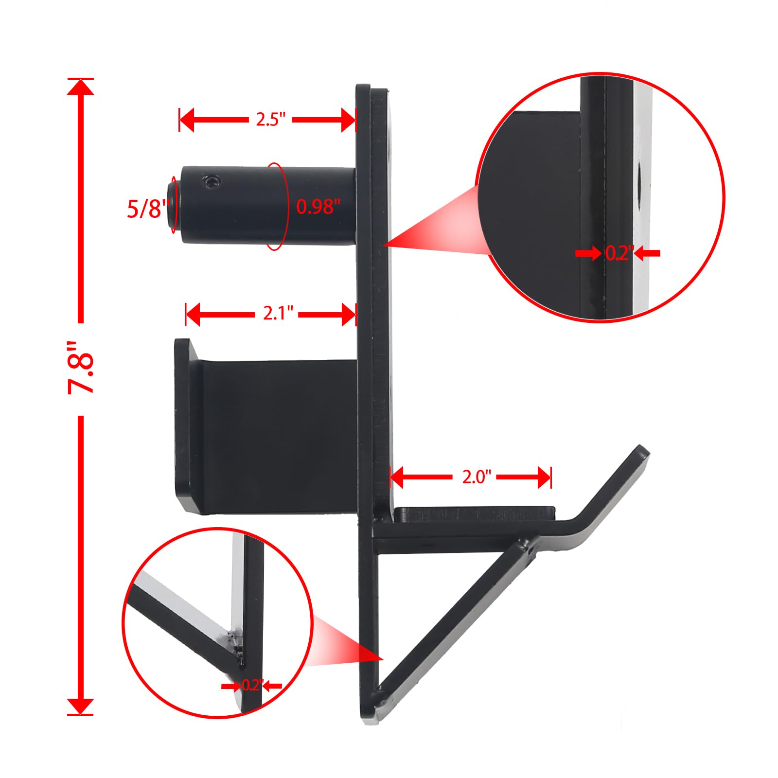 Amazon.co.jp: ZUKAM J-Hookバーベルホルダー 2インチ x 2インチ