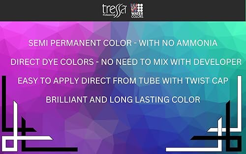 Miniatura 3 de Watercolors DD Intense - Tinte semipermanente para el cabello, ultra vibrante, sin amoníaco, 3 onzas líquidas (uva rey)