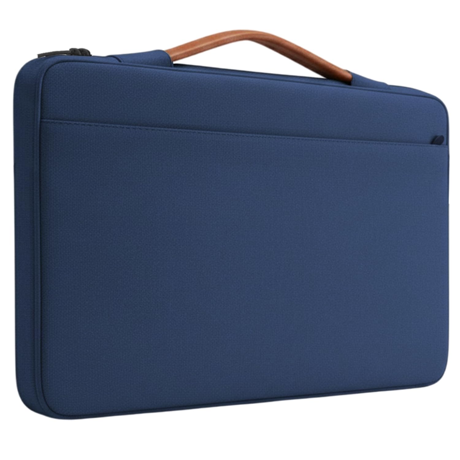 Dyazo 15.6 Inch Laptop Sleeve with Top Handle & Front Pocket | Soft Protective Carry Case with Accessory Compartments | Laptop Bag Compatible for Dell, MacBook, HP, Acer, Lenovo, Samsung & More (Blue)