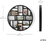 Umbra Luna Collage Cadre d'image tient neuf 4x6" Photos, Grand 22-Inch Diamètre, noir