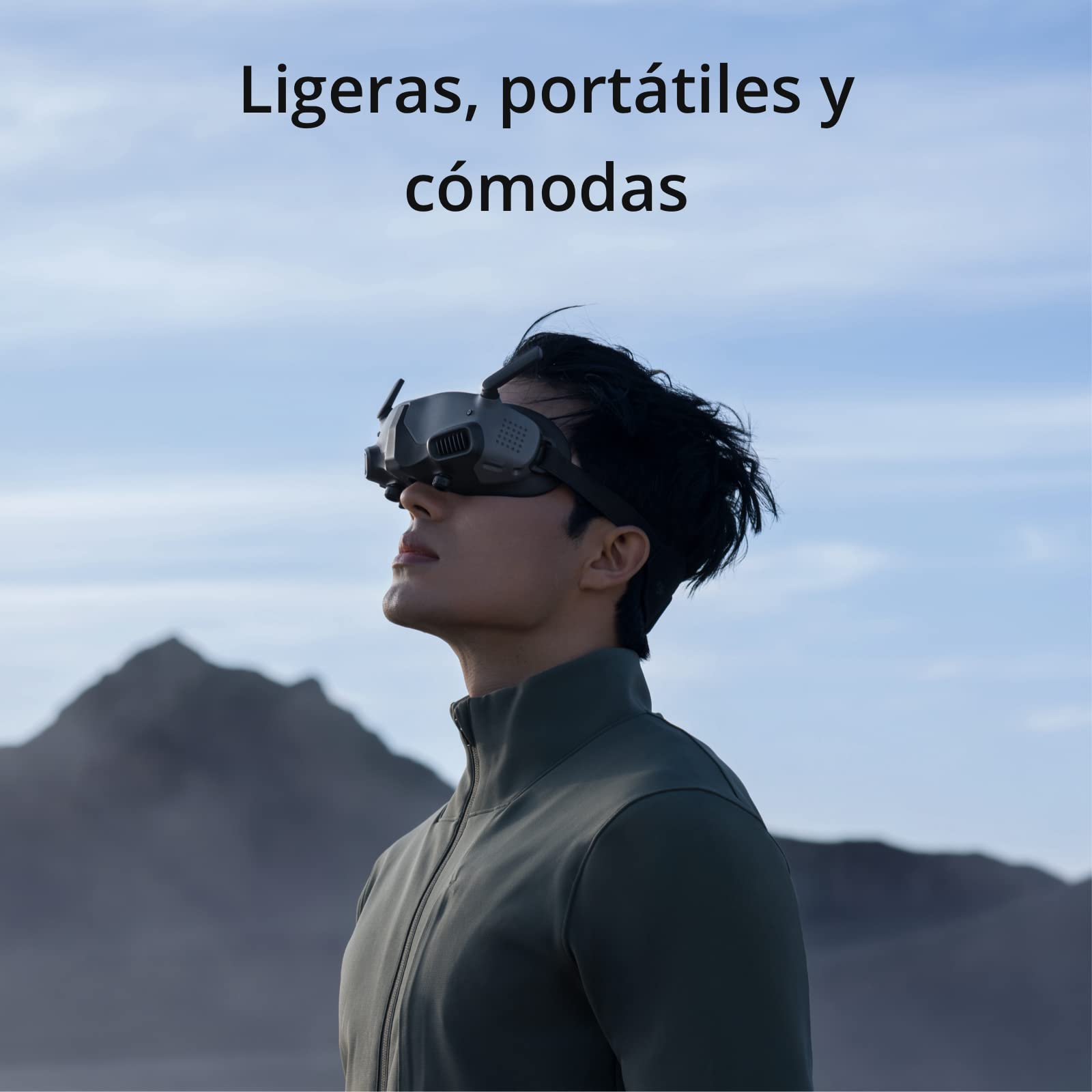 DJI Goggles 2 - Gafas de Vuelo inmersivo Ligeras y cómodas, con Impresionantes Pantallas Micro-OLED, transmisión HD con Baja latencia, dioptrías Ajustables y Streaming inalámbrico