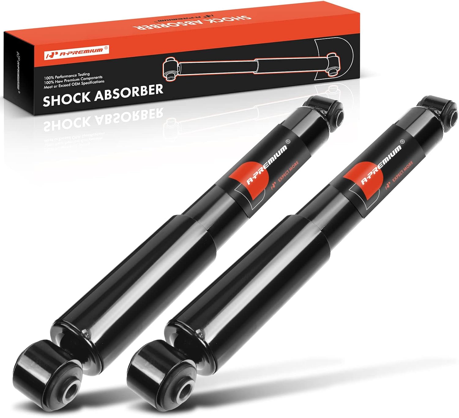 A-Premium Rear Pair (2) Suspension Shock Strut Absorbers Compatible with Chevrolet Cobalt HHR Pontiac G5 Pursuit Saturn Ion Astra, Driver and Passenger Side