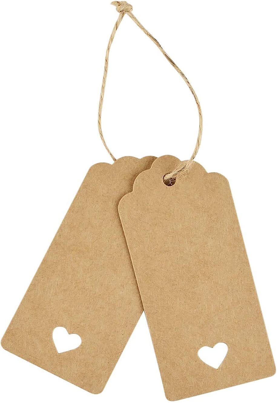 Lot De 150 étiquettes Cadeaux En Papier Kraft - Motifs Noël (renne, Sapin, Flocon) Avec 20 M De Ficelle - Pour DIY Et Emballage - 3
